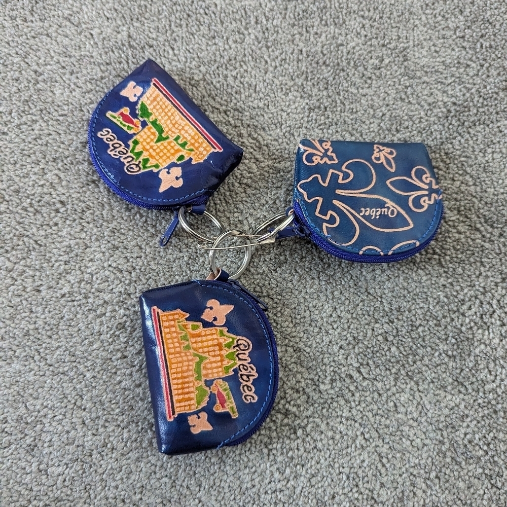 Quebec Coin Purses Set of Three